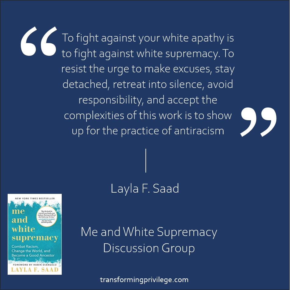 TransformingPr4's tweet photo. The only way to stop doing harm is to actively practice every day.

#TransformingPrivilege
#LaylaFSaad
#LaylaSaad
#MeandWhiteSupremacy
#antiracism
#whiteapathy https://t.co/U8g1GstguX