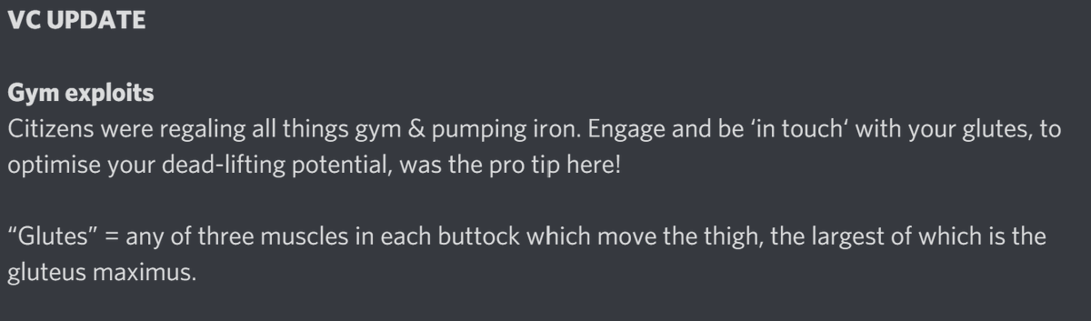 Big Brain Neo Tokyo Alpha... learning what glutes are.