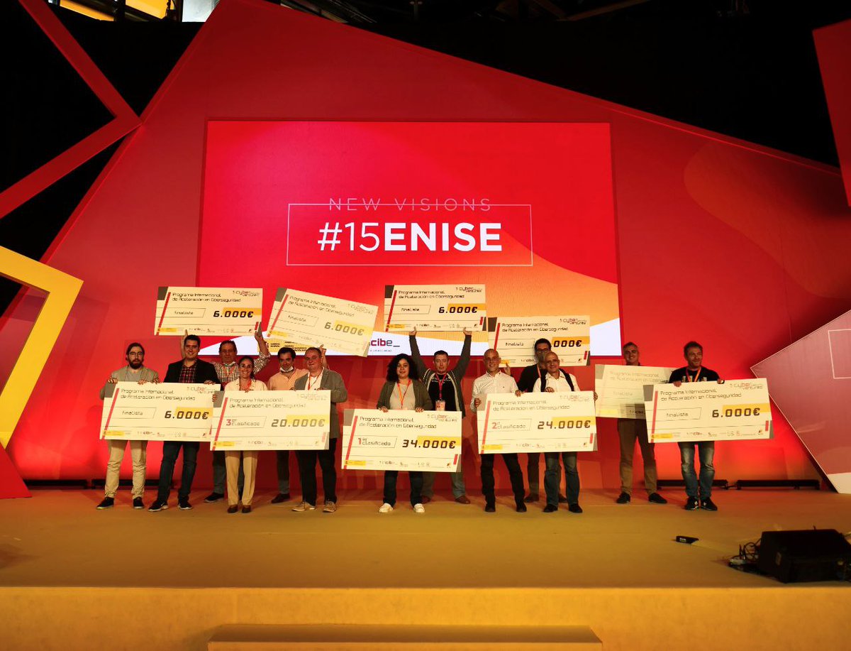 INCIBE's tweet photo. Los premiados del #CybersecurityVentures son:
🥇 María Isabel Rojo, CEO @EnthecSolutions #KARTOS
🥈 Daniel Hernández, CEO @esignus #Hashwallet
🥉Maite Anasagasti, CMO @LEXPROGRAM #LEX4WEB
🗣Mejor #pitch: Juan Carlos Fdez-Incera. CEO @ezenitdata #Zandman
¡Enhorabuena!👏
#15ENISE https://t.co/vCgB44iBli
