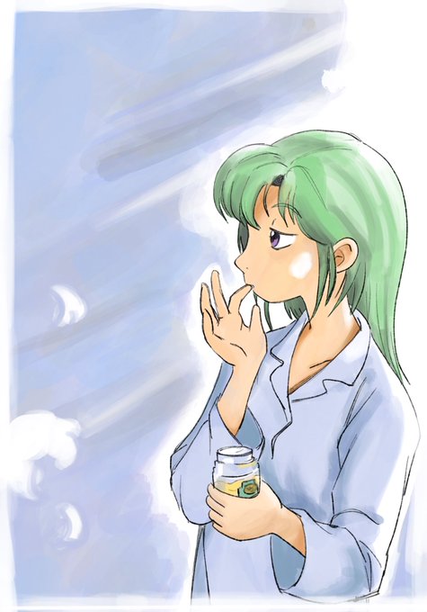 ヨコハマ買い出し紀行のアルファさん模写
色塗りまでがんばって真似した! 