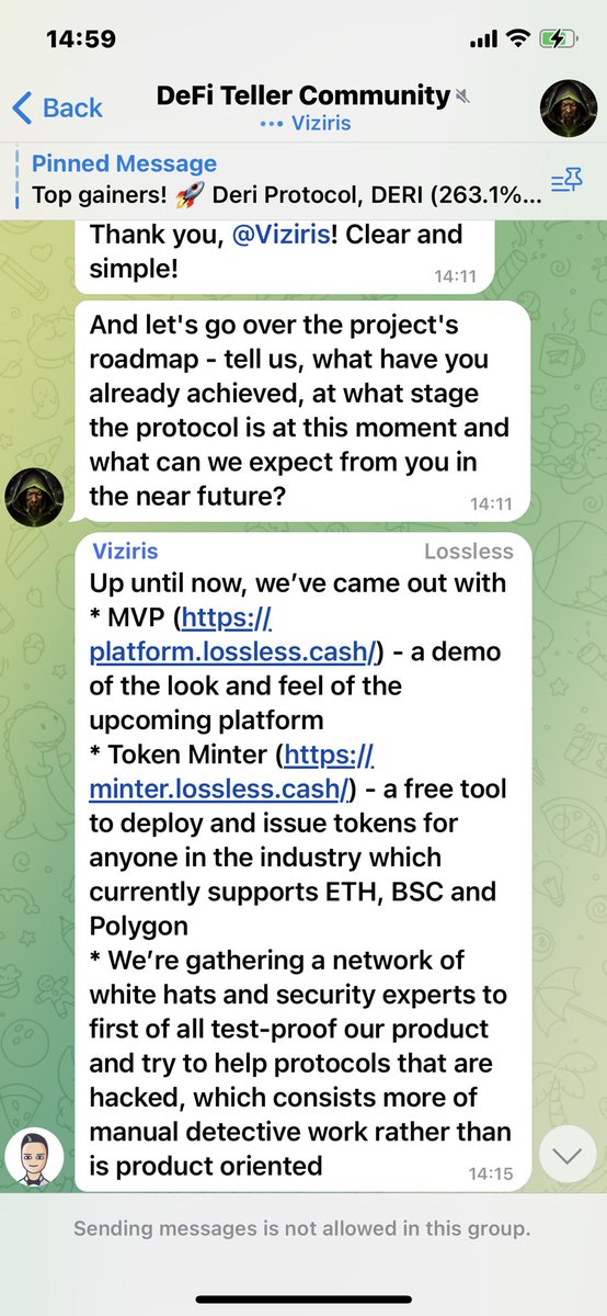 crypto_seeb's tweet photo. Fantastic AMA hosted by @DeFiTeller where @losslessdefi head of marketing joined and answered lots of questions fully and transparently. $LSS @coinbureau @investanswers @RaoulGMI @elonmusk @cryptomanran @tomskiweb @benjamincowen @CryptoCobain @crypto_birb https://t.co/JKXuwJldUE