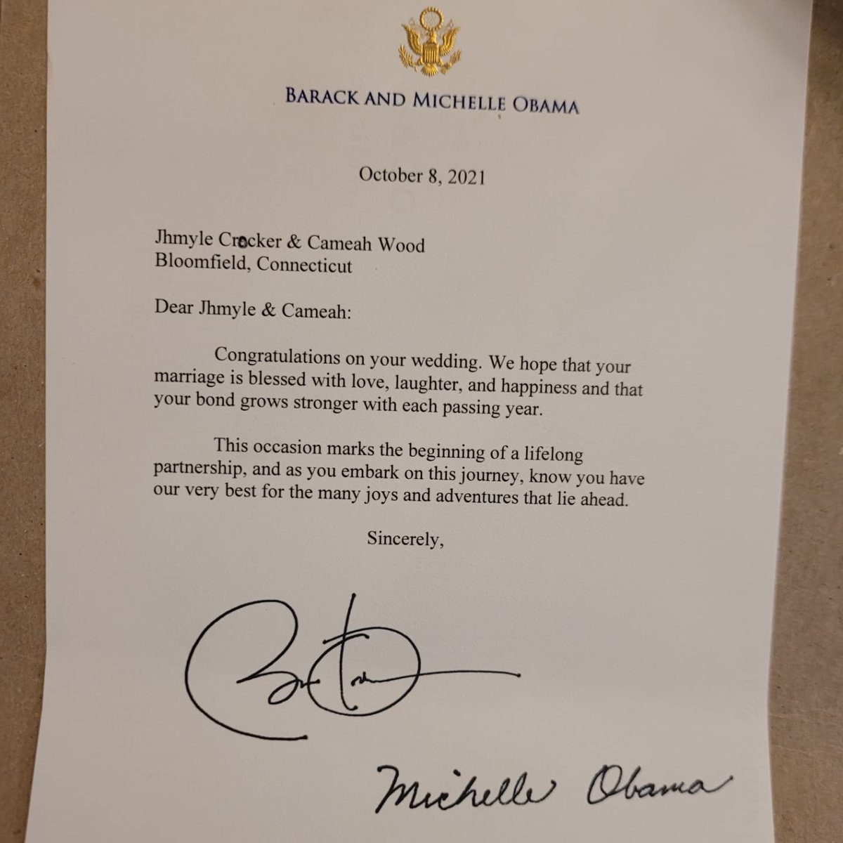 LastOfRKindBo's tweet photo. Thank you to @BarackObama and @MichelleObama for sending this special gift to us! #blackexcellence https://t.co/fyFbhFIlKb