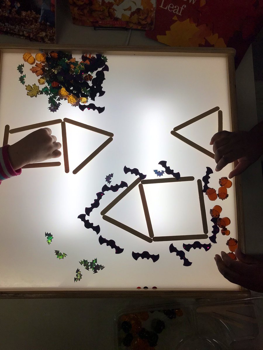 Glamorganjrps's tweet image. Boo!

“We are making spooky houses! Look there are acorns!” ~ shares a student 

Using a variety of coloured gems and loose parts to create fall scenes on the light table. 

@tdsb @LC3_TDSB #Halloween #LooseParts #LightTable #EarlyYears