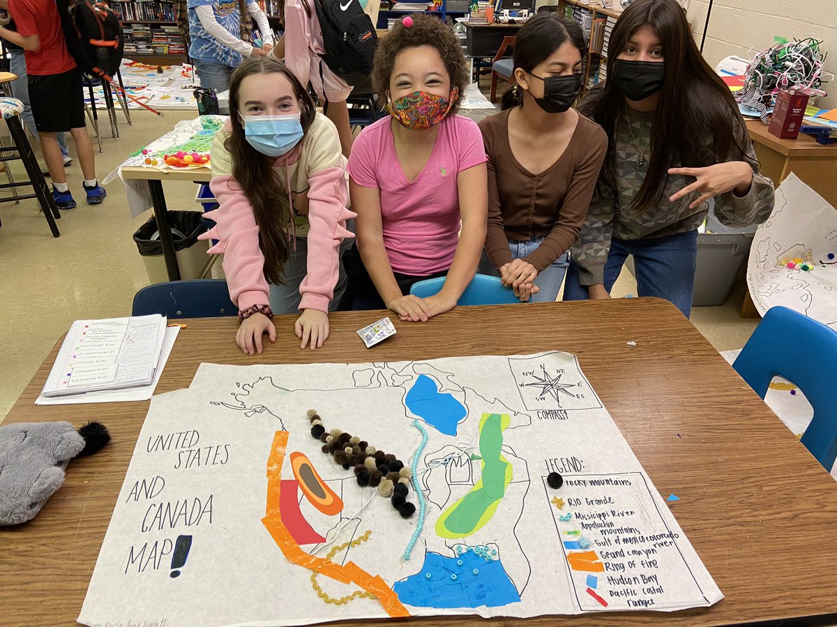 vzbyram's tweet photo. Last day to finish up these physical maps! They have turned out SO COOL! 🗺🌳🌋🌲🇺🇸🌎 #WMS #wmsgeography #geographyteacher #wms8thgrade https://t.co/xRwbd1olcz