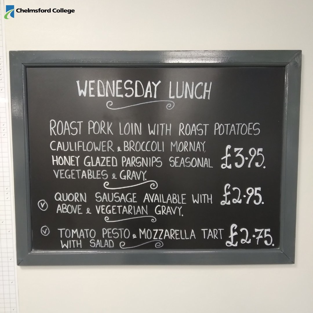 Wouldn’t say no to a mid-week roast dinner 😍
Each day of the week, a new menu of Specials can be found at our Moulsham Street Campus restaurant – as well as the regular snack food &amp; drinks on both campuses 😊
A snapshot into College life celebrating #LoveOurColleges Week ❤️