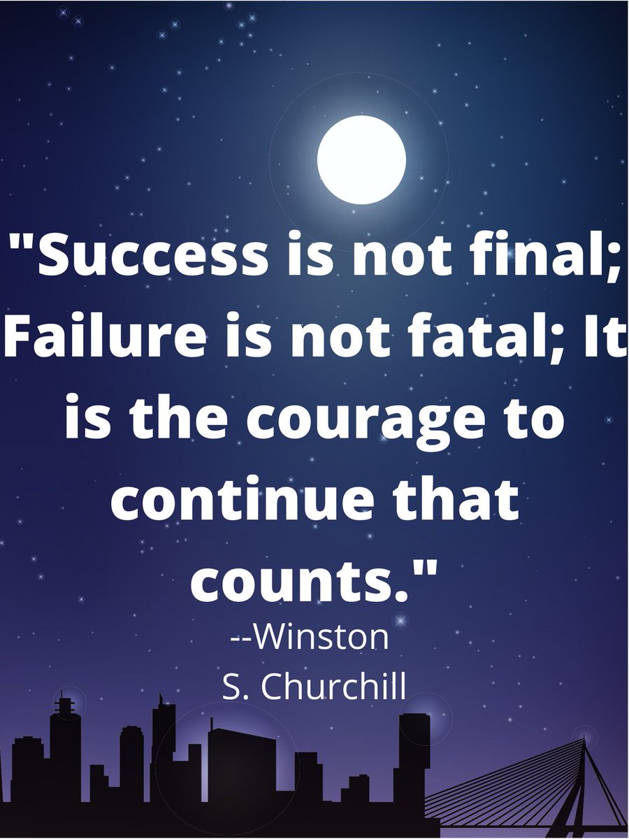 QCHSPantherPack's tweet photo. Wednesday, October 2021, 20 Quote of the Day
""Success is not final; Failure is not fatal; It is the courage to continue that counts." --Winston S. Churchill #QOTD #QuoteOfTheDay #InspirationalQuote #Quotes #WinstonSChurchill #Courage #FailureIsNotFatal #SuccessIsNotFinal https://t.co/WghSfoSXjX