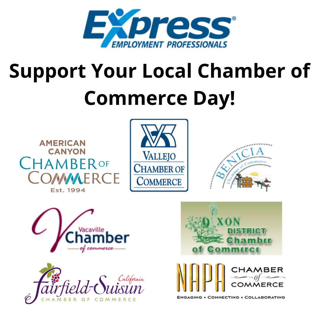 ExpressSolano's tweet image. Today is Support Your Local Chamber of Commerce Day! Thank you to our local Chamber of Commerce!