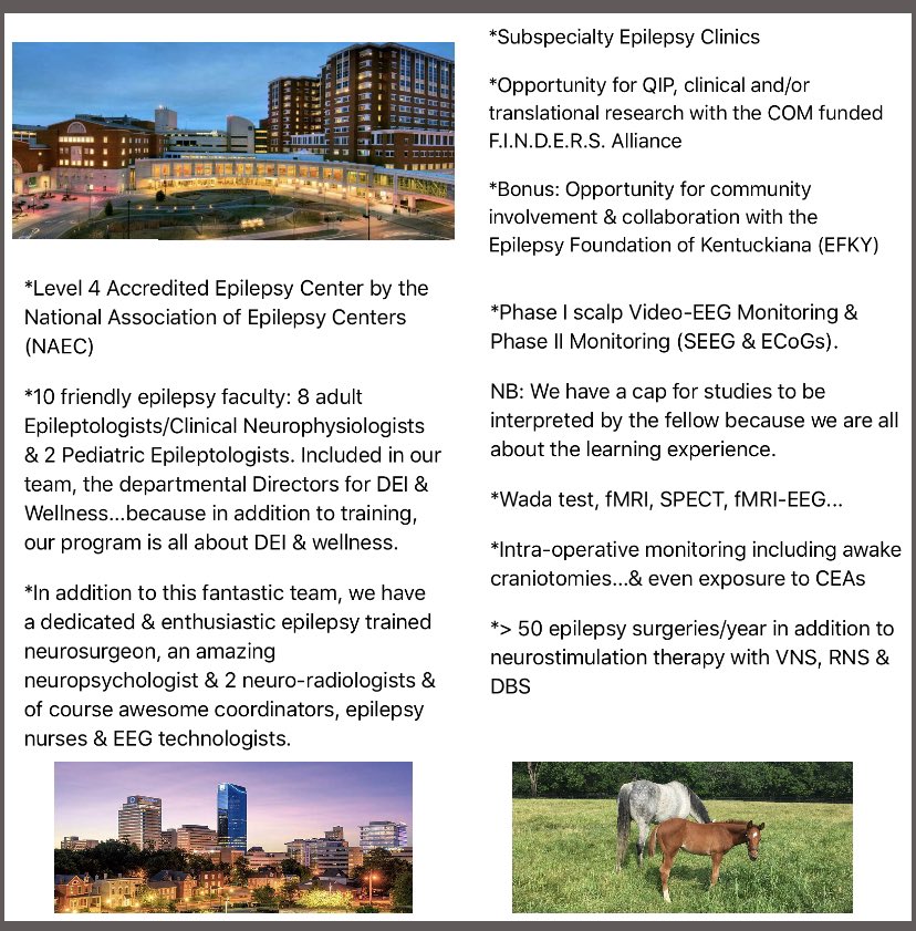 Meriem Bensalem-Owen, MD, FAES, FANA, FACNS (@bensalem_owen) on Twitter photo If you are a neurology resident graduating in ‘22, we have an unexpected opening for ‘22 in our ACGME accredited epilepsy fellowship <a href="/UKYneuroscience/">UK Neuroscience</a> Please DM me if considering our program in the lovely Lexington, horse capital of the world! #NeuroTwitter #Epilepsy #Education If you are a neurology resident graduating in ‘22, we have an unexpected opening for ‘22 in our ACGME accredited epilepsy fellowship <a href="/UKYneuroscience/">UK Neuroscience</a> Please DM me if considering our program in the lovely Lexington, horse capital of the world! #NeuroTwitter #Epilepsy #Education