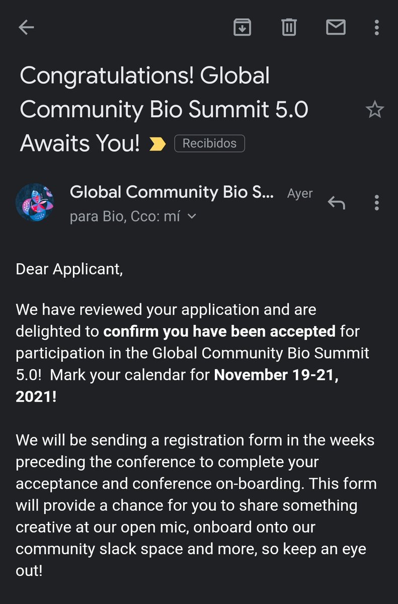 yamilcalustro's tweet photo. Can't wait for November 19🤩 Bio Summit 5.0 @globalbiosummit 🧬 https://t.co/IvGQwP0R8p