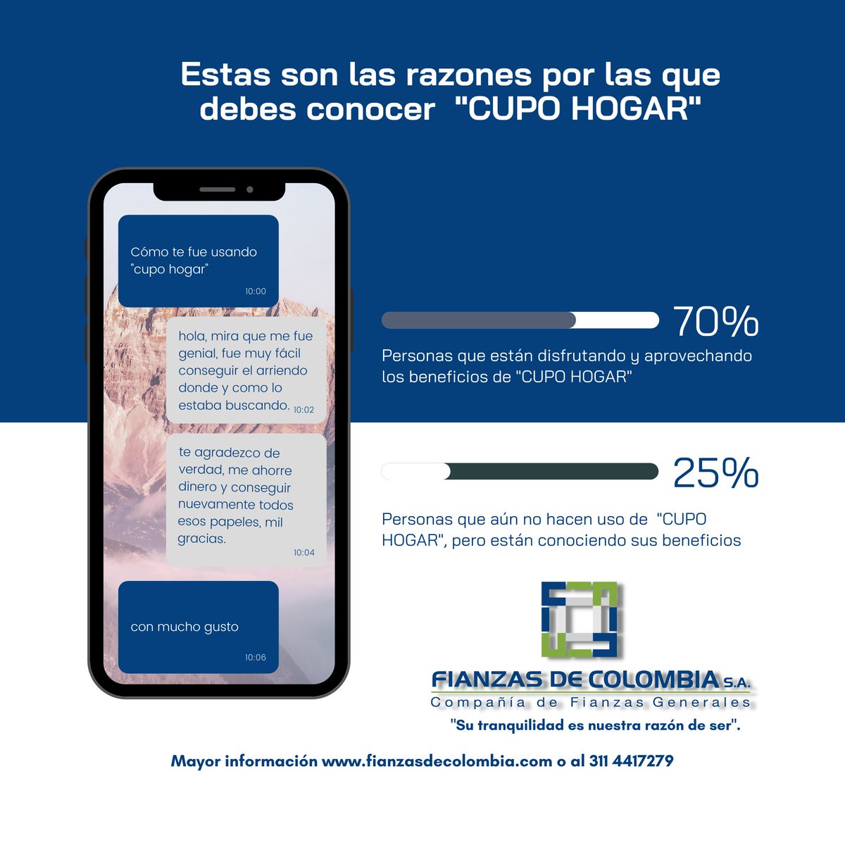 Conozca nuestro nuevo servicio "CUPO HOGAR".