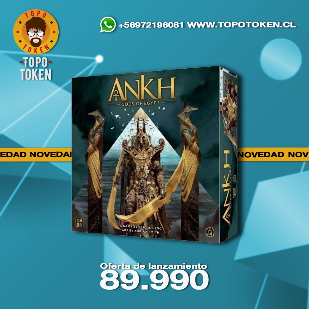 TopoToken's tweet photo. Novedad! Novedad!✨

Llega el último juego de la famosa trilogía de mitología (Rising Sun, Blood Rage), ANKH, ambientado en la mitología Egipcia.

#juegosdemesa #juegosdemesachile #ankh #ankhboardgame #miniaturas #boardgamegeek #tiendaonline #tiendaonlinechile #quillota https://t.co/1knq5Lm3Ur