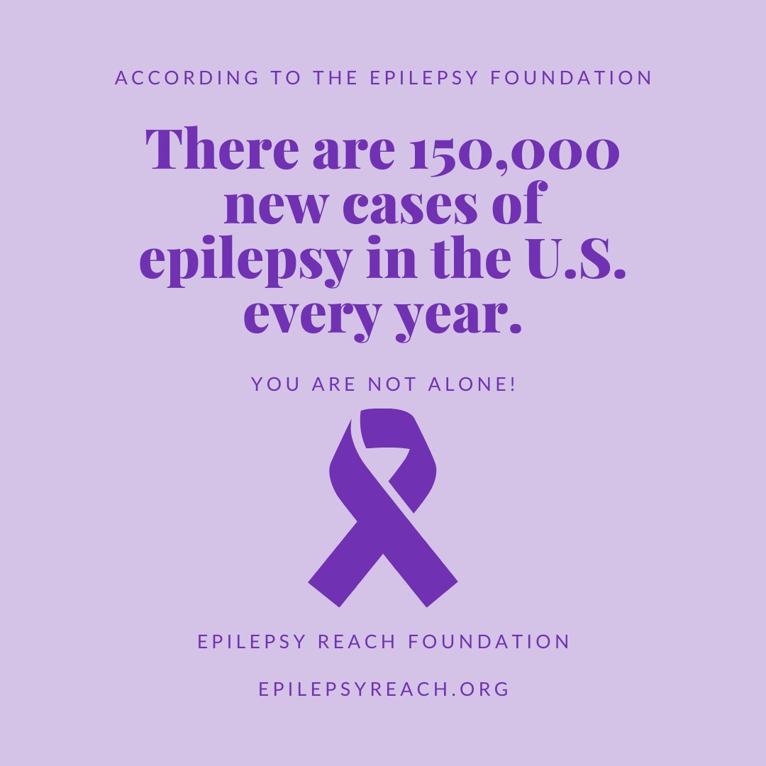 EpilepsyReach's tweet photo. According to the Epilepsy Foundation, there are 150,000 new cases of epilepsy in the U.S. every year. You are not alone!
#epilepsyreach #epilepsyreachfoundation #epilepsy #epilepsyawareness #epilepsywarrior #epilepsyfighter #epilepsystrong #epilepsyfact https://t.co/KVvkVDSjs9