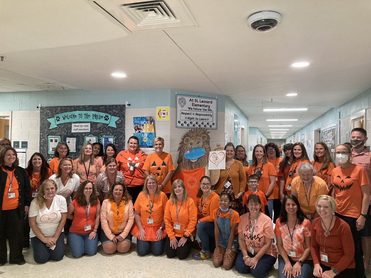 SLES staff support UNITY day by wearing orange!! We teach our students the value of KINDNESS.  Join us as we stand together against bullying!