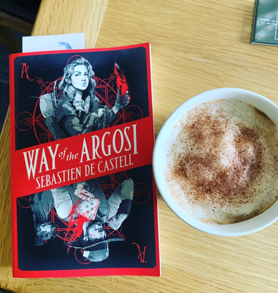 ACascadeofBooks's tweet photo. ☕️ 📖 Coffee and a book ☕️ 📖 

I recently finished Way of the Argosi by Sebastien de Castell and I loved it! A prequel to the Spellslinger series, this is packed full of action, adventure and magic!! 

Thank you @KaleidoscopicBT and @HotKeyBooksTeen for the copy!! 🎉🎉 https://t.co/qc1FMxy2Pf