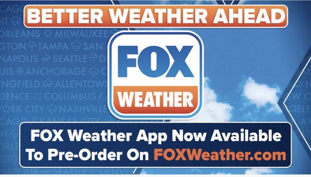 Pre-order the Fox Weather app and be one of the first to have it on Launch Day, Monday Oct. 25 !! Customizable weather alerts for specific event times and locations!! Plus, have access to 3D radar and Watch our Live Show. Many other incredible features, download to find out 😁🌤