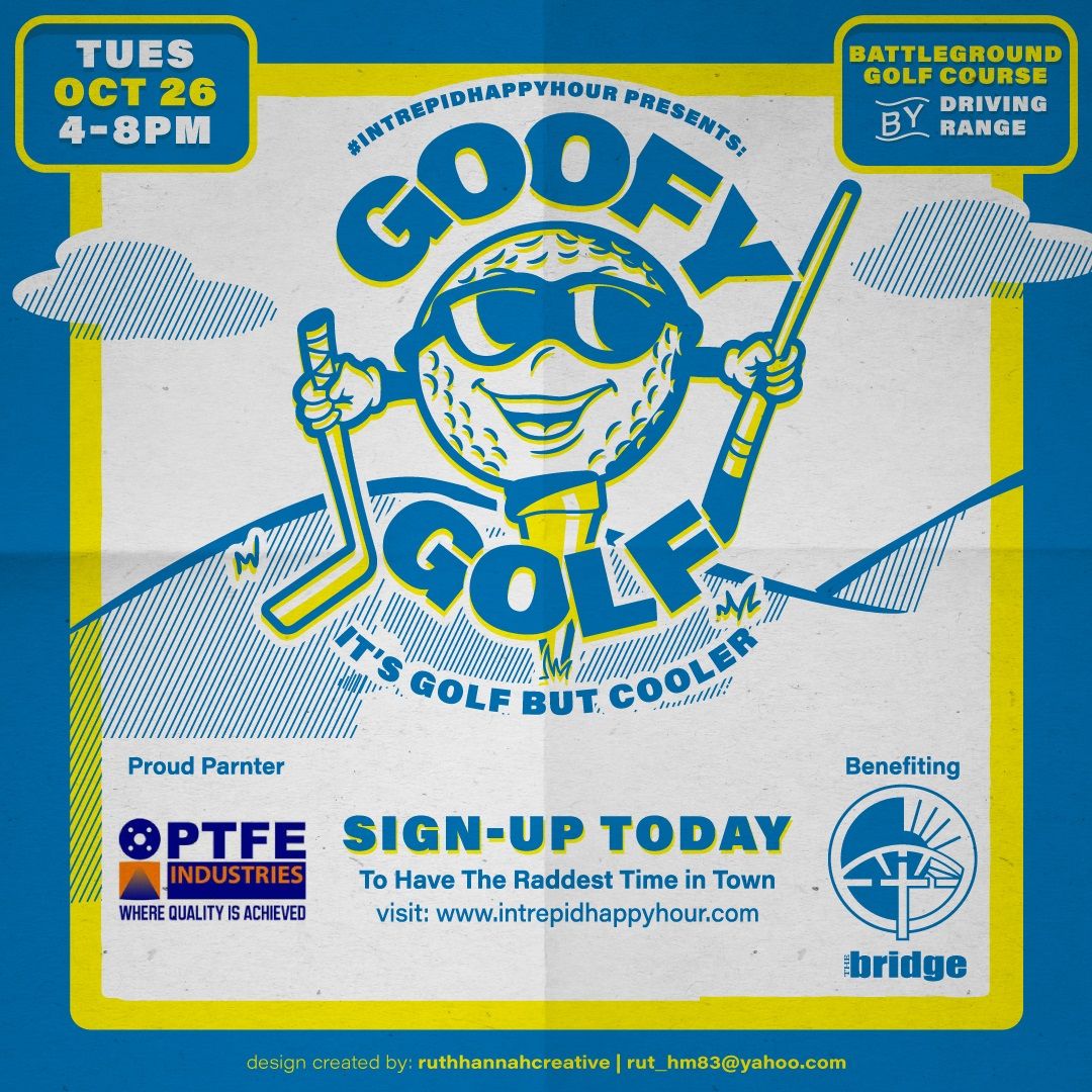 PTFE Industries on Twitter "Goofy golf networking event directly benefits The Bridge Over