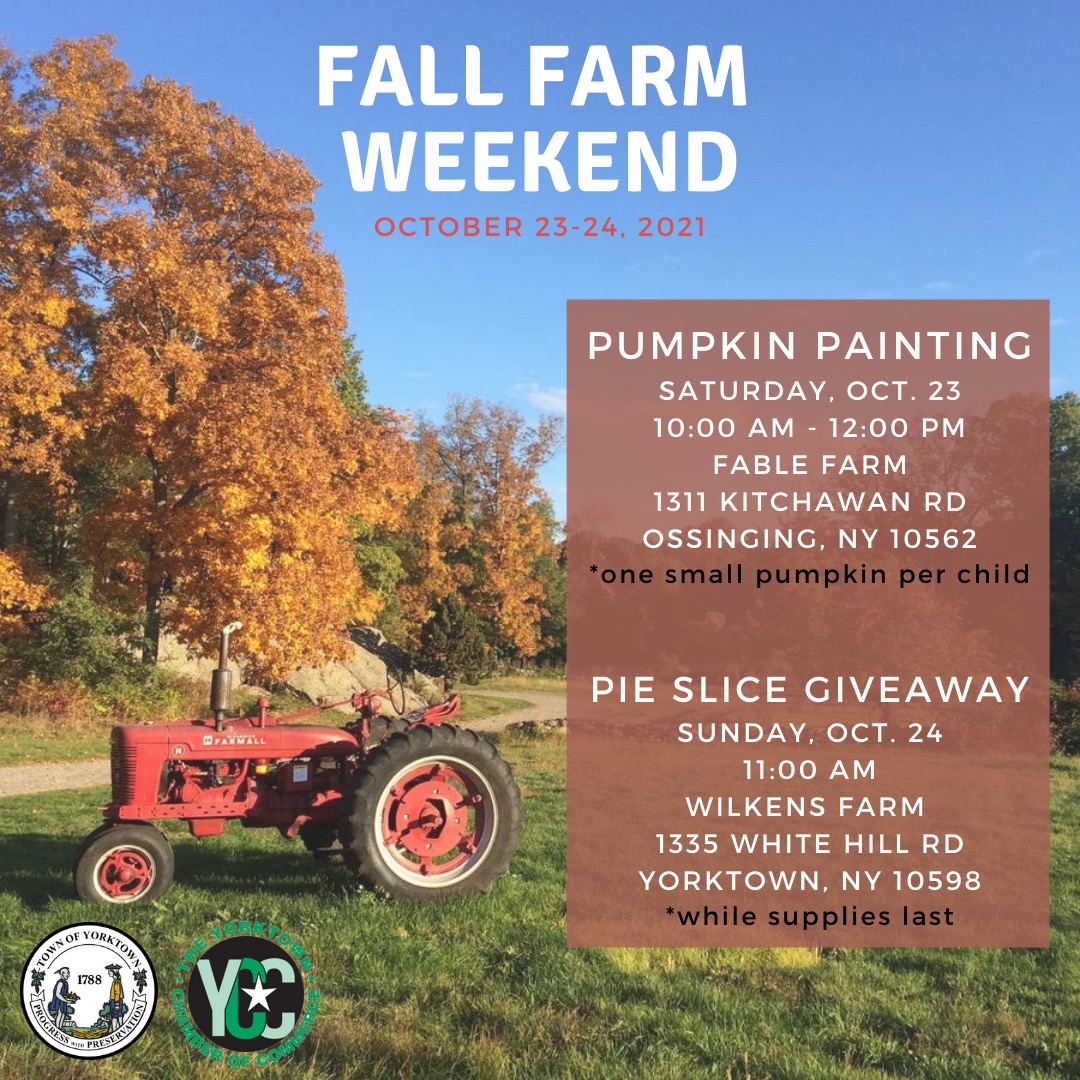 TownofYorktown's tweet photo. Are you ready for Fall Farm Weekend? 🍂 8 participating farms to celebrate Yorktown! Don't miss these giveaways and activities at @WilkensFarm 🥧 and @fablefoods 🎃 #destinationY #thinkYorktown 
.
Check our website for a complete listing of farms: https://t.co/e6jYL7etOr https://t.co/y3TT9Egsj7