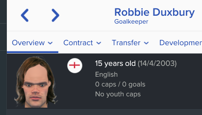 Reddit_FMG's tweet photo. Stuck playing FM17, this absolute creature was spawned into my youth intake.

Reddit link: https://t.co/jVgFmUO4xs

#FootballManager #FM21 https://t.co/sbdv13mH1z
