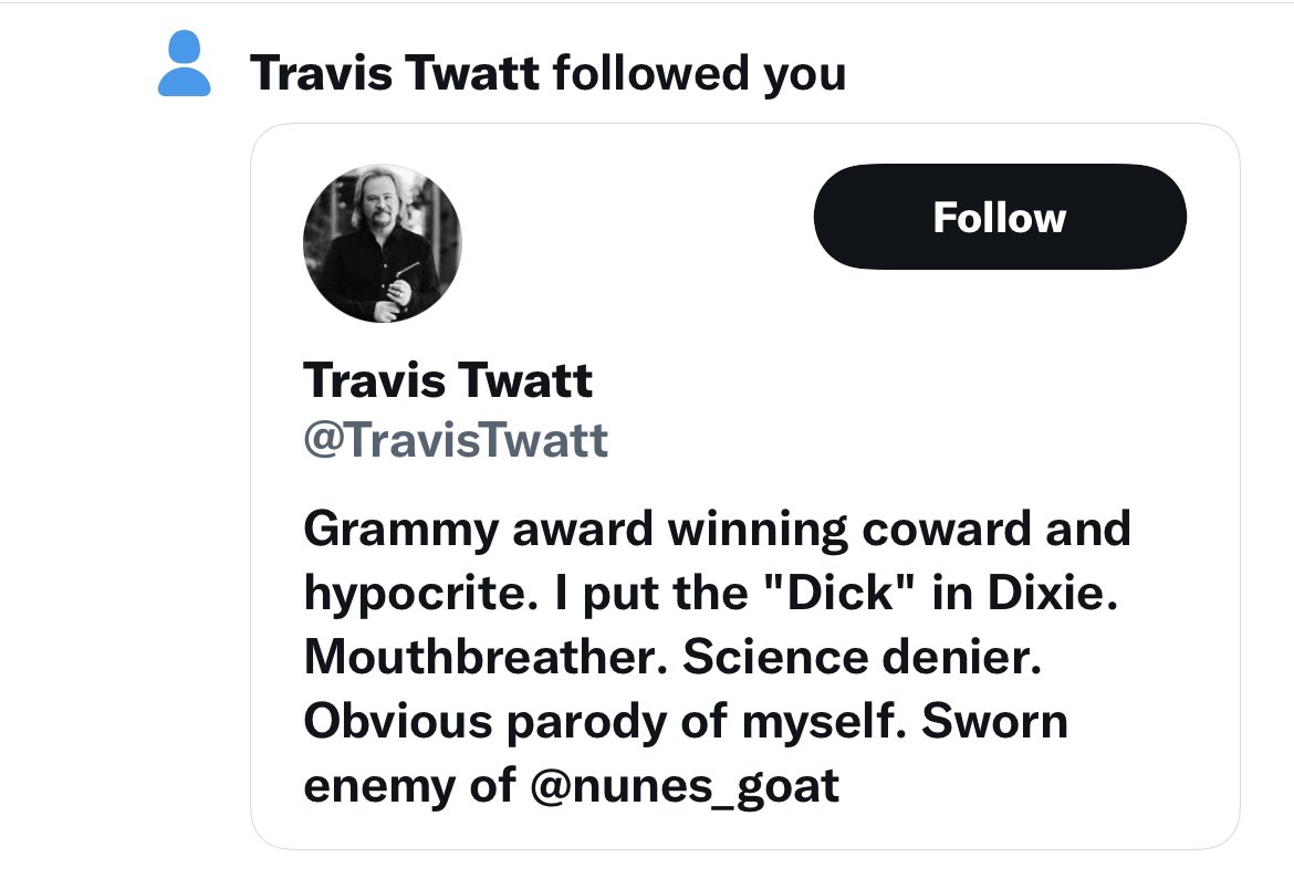 G_Kravitz's tweet image. Now the dude’s just screwing with me: @Travistritt #Blockme #Maskup