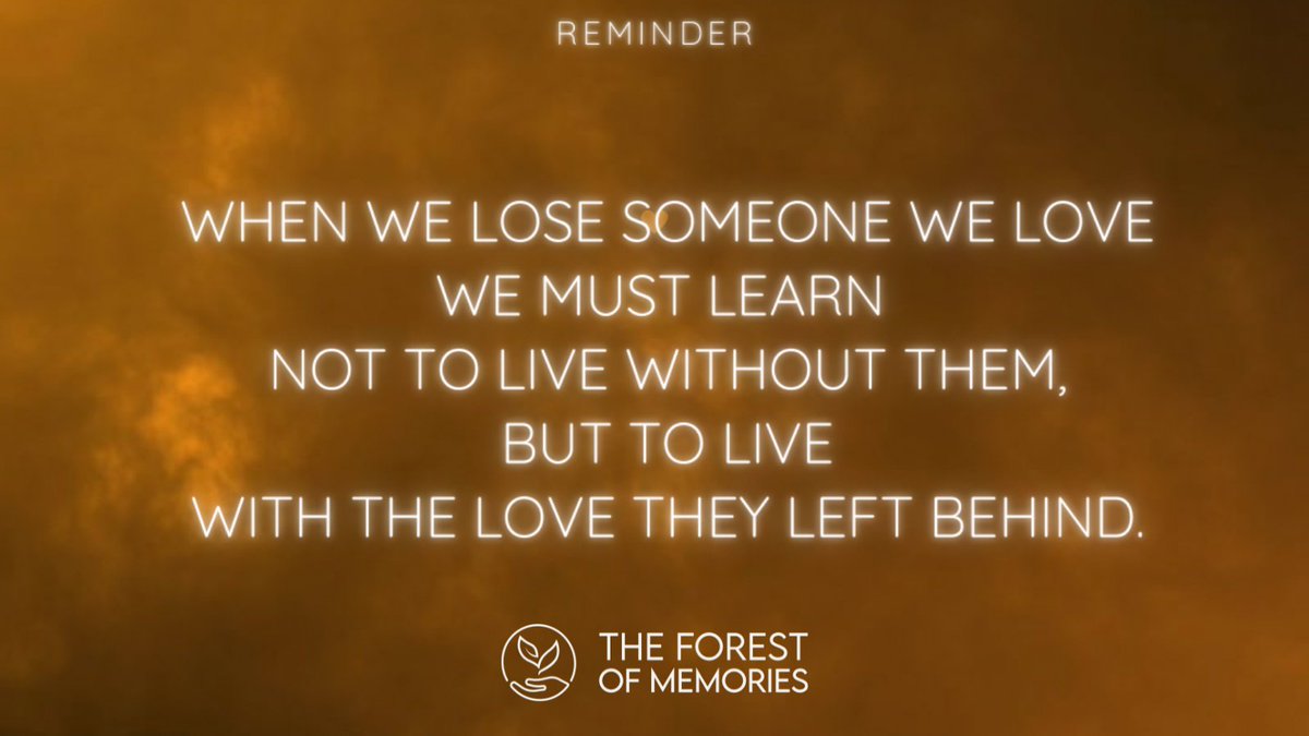 ForestOfMemory's tweet image. The love they left behind will always be here. 💚 

Head over to our website to dedicate a tree in your lost loved ones name- theforestofmemories.com. 
⠀
#memorytrees #connected #support #memories #love #nature #trees #grief #community #reflect