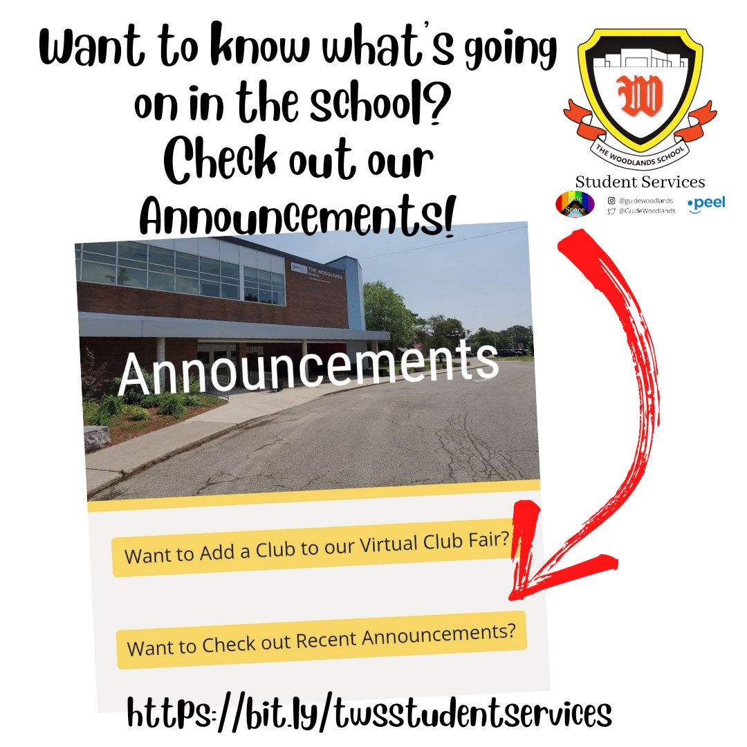 There is a new resource available for students to check morning announcements 😀 stay up to date by checking the announcements tab on the Student Services Site (link in bio). Classroom teachers will be sharing the link with their online classes as well. <a href="/woodlandsrams/">The Woodlands School</a>