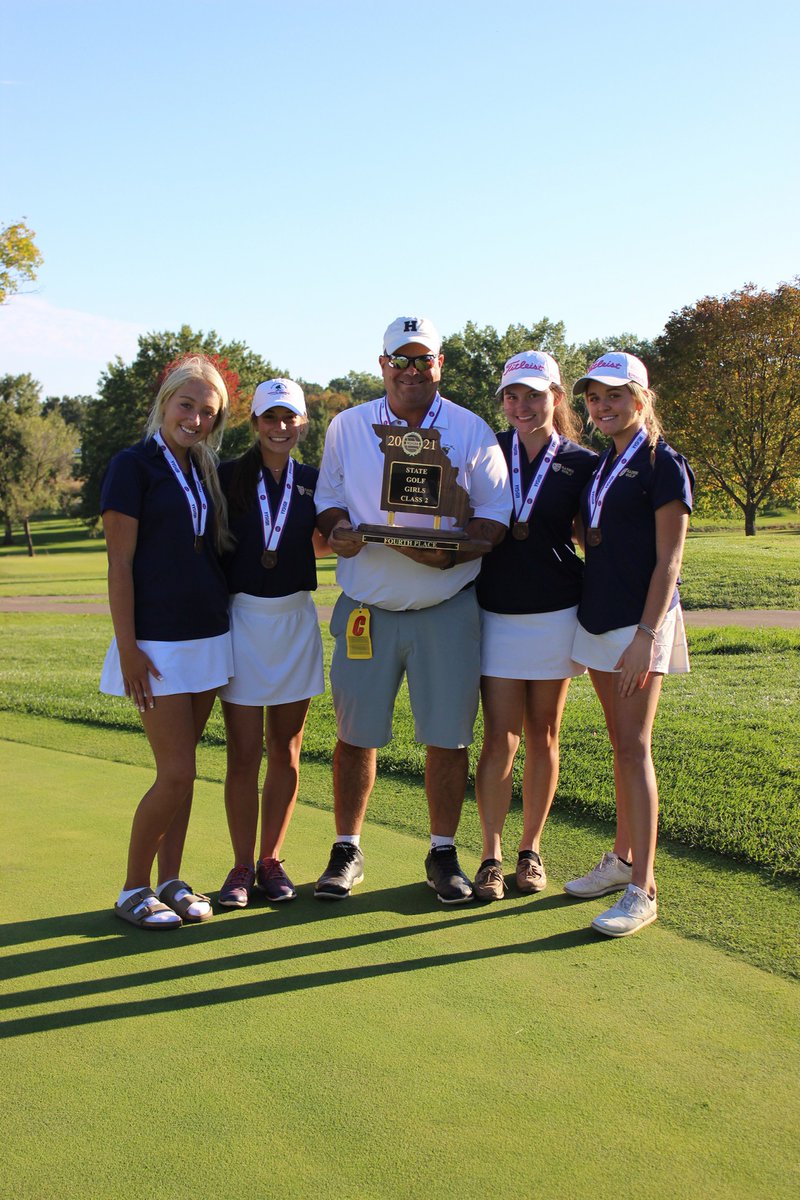 heliascatholic's tweet image. The @heliascatholic girls golf team finished fourth in the Class 2 state tournament, and Sophie Hinds is all-state with a 14th-place finish overall! Congratulations, @Ladysadergolf! #SaderStrong