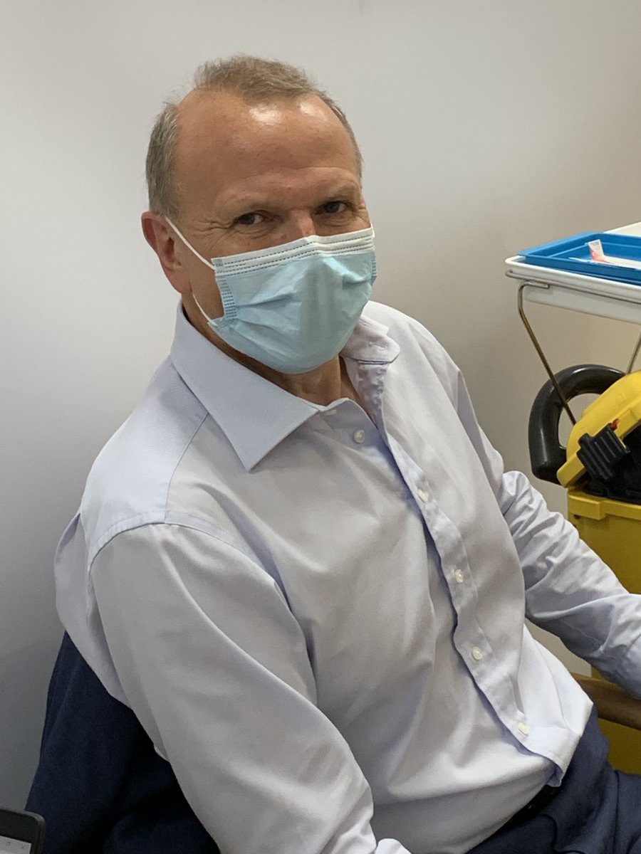 Jo87826201's tweet photo. Supporting the Flu Fighters campaign is our non-exec director Simon Roberts today at the Inspire Centre. Remember to book yours too. https://t.co/GNuidTWVDs