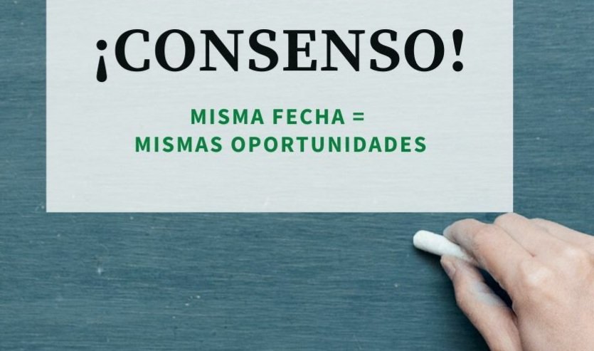 Lo decíamos hace un año, lo más justo es que las oposiciones se convoquen en la misma fecha. La Asamblea de Madrid nos escuchó, pedimos que las CCAA se pongan de acuerdo y convoquen el MISMO DÍA el examen.
<a href="/Pilar_Alegria/">Pilar Alegría</a>
<a href="/feccoo/">CCOO Enseñanza</a> <a href="/ANPEmadrid/">ANPE MADRID</a> @ugtedupublicam1 <a href="/CSIFENSEMADRID/">CSIF Educación Madrid 🍏</a>