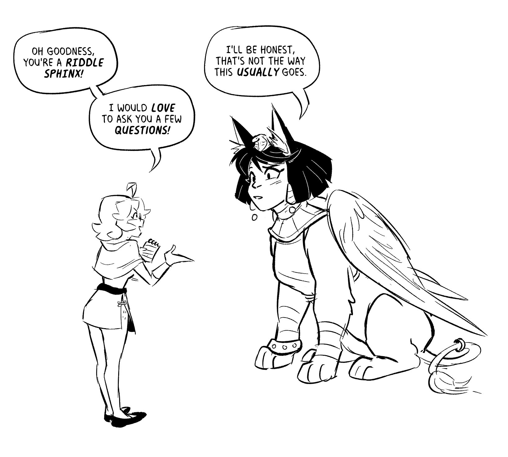 Spicymancer 🔞 on X: Monster Researcher Eclair encounters a SPHINX!  t.co3cKXgxwrw0  X