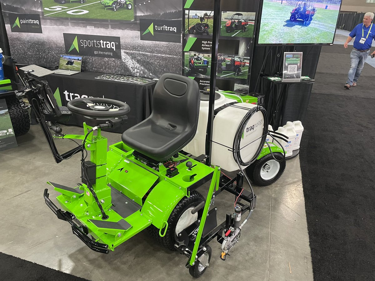 TraqnologyGPS's tweet image. @TraqnologyGPS is @GIE_EXPO this week.  Stop by our indoor &amp;amp; outdoor demo space.  Register to win @pioneerathletic paint!  #gpstech #sportsturf #greenindustry