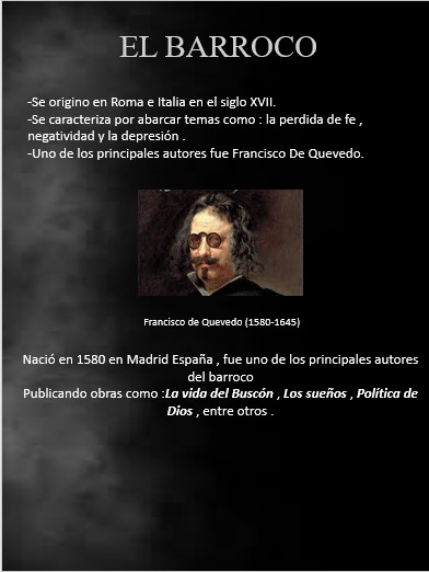 MeredithHERNN11's tweet photo. #movimientoliterario #Barroco 
Equipo: Juan Manuel Gallegos Espinosa y Meredith Marlene Hernández Celedón https://t.co/6xrTbMjxKv