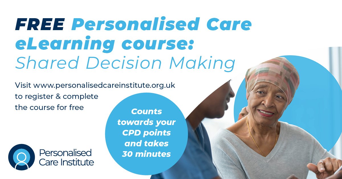 INTSPPA's tweet photo. Shared Decision Making (SDM) is a core aspect of #PersonalisedCare. For anyone wanting to build their SDM knowledge, we recommend @Pers_Care_Inst’s free 30 mins course which explores how to implement it into your day-to-day practice! https://t.co/1pSrB0nCSB

#PersonalisedCare https://t.co/UnqdkOkzUh