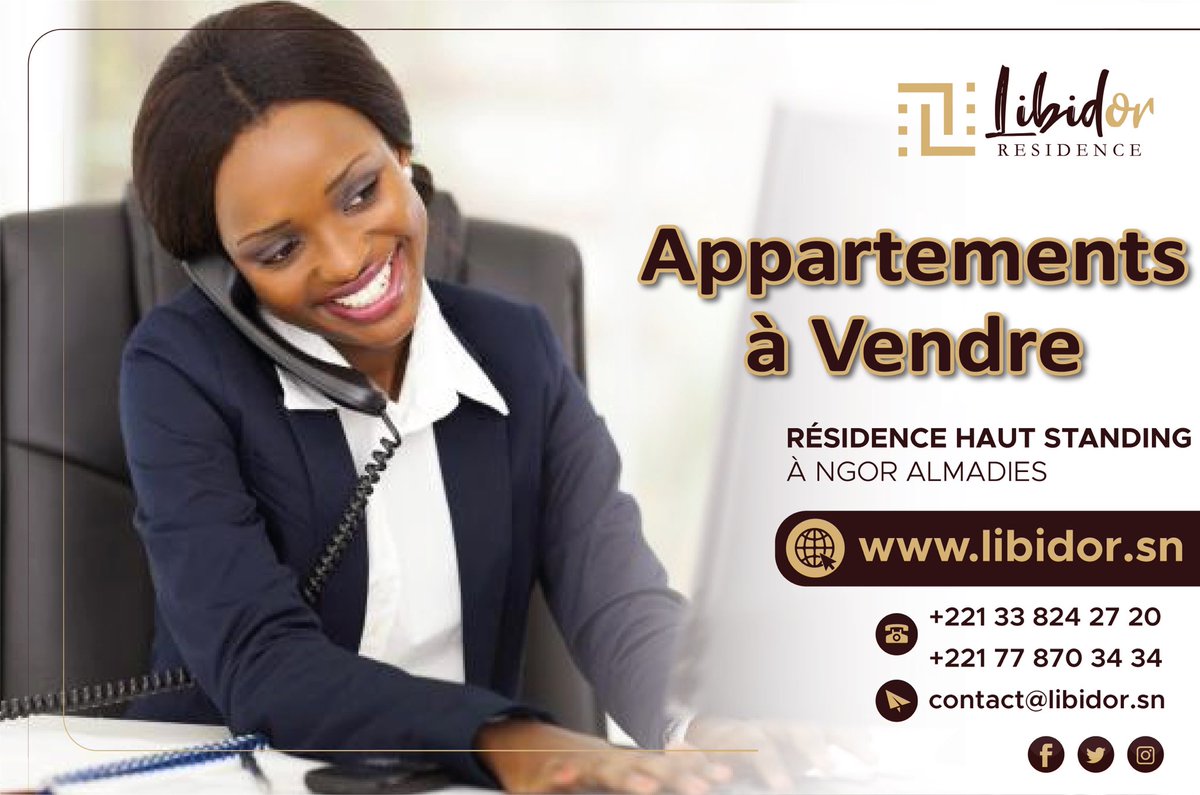 RLibidor's tweet photo. Une équipe de commerciaux prêts à vous écouter et à vous proposer le logement qu'il faut pour votre investissement immobilier disponible 7J/7.
Pour plus d'informations, contactez-nous au
📱 (+221) 778703434 
📨  contact@libidor.sn
🔎  https://t.co/en7AuUbXmA

#immobilier #kebetu https://t.co/1qXDuGDLYh