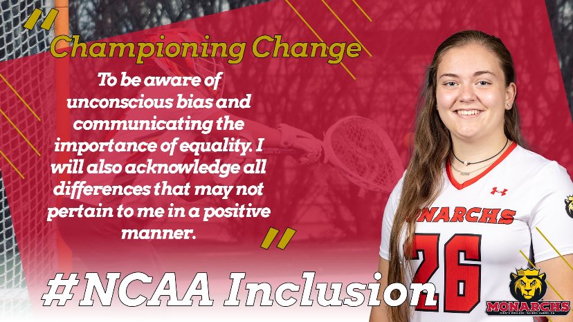 NCAA INCLUSION | How will <a href="/KingsWlacrosse/">King's College Women’s Lacrosse</a>’s Sidney Horvath champion change at King’s?

Read about her plan below! Communication is 🔑!

#MonarchNation // #EarnTheCrown // <a href="/KC_SAAC/">King's College SAAC</a> // <a href="/NCAADIII/">NCAA Division III</a>