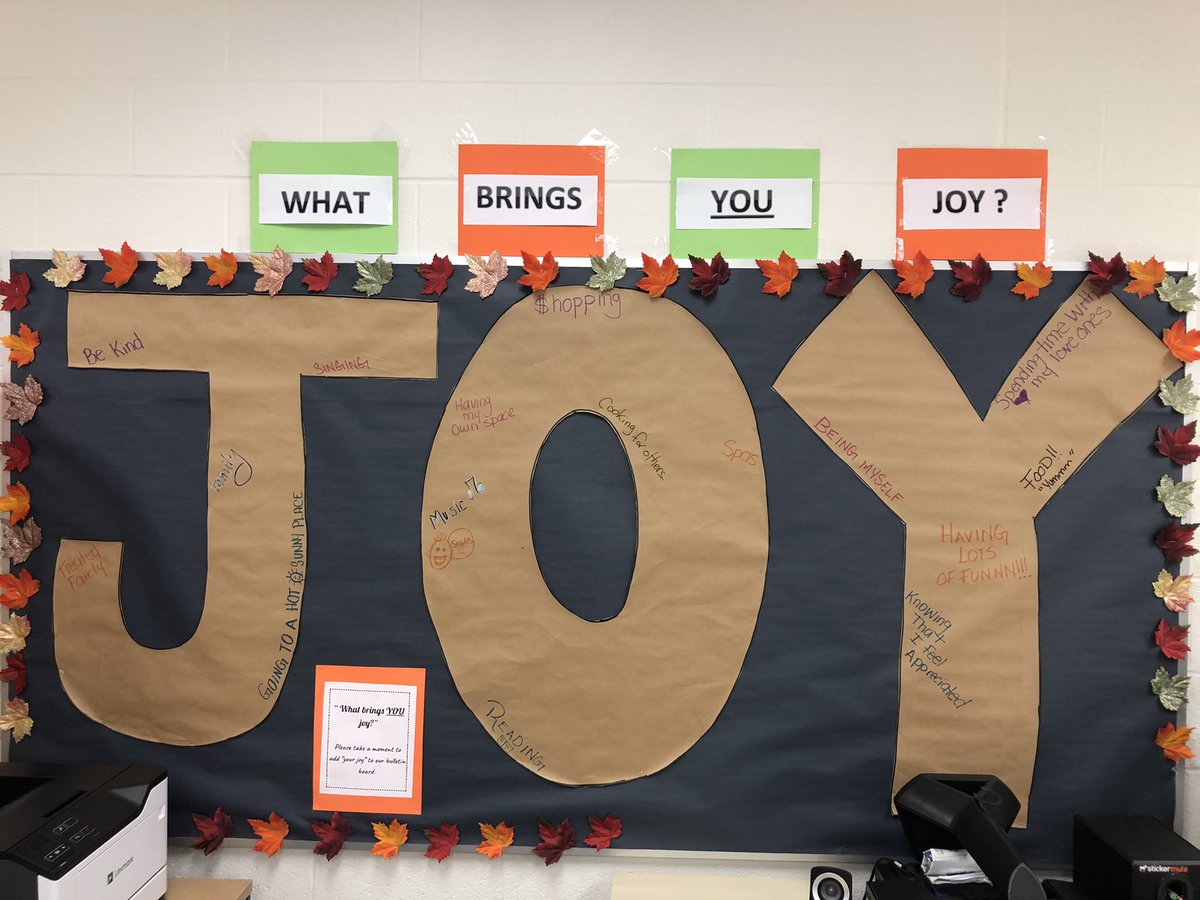 Come tell us what brings you joy in room 112! Props to  our wonderful CYW Nicolette Bryan! <a href="/AClarksonPS/">Adrienne Clarkson PS</a>
