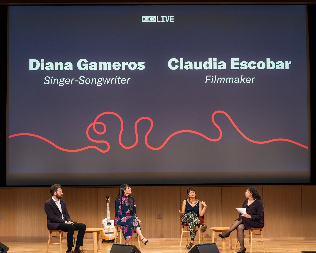 DearHomelandDoc's tweet photo. Last Friday, @KQED hosted a screening of #DearHomeland at their newly renovated building, with a special musical performance from @DianaGameros herself and a conversation with @cla_utopia 💖 https://t.co/ou7CrQmo0t