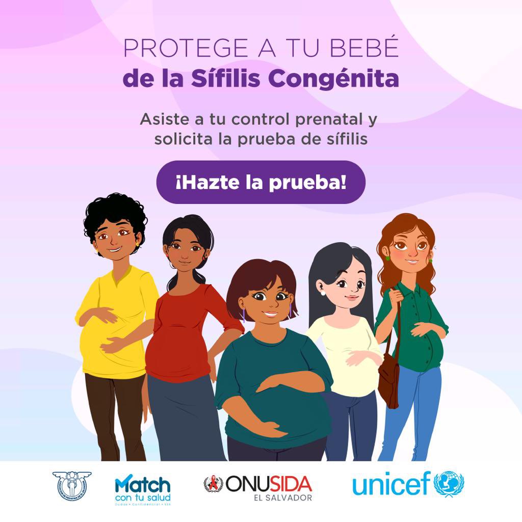 ASOPEDES's tweet photo. Este día se celebra el Día Mundial Contra la Sífilis. Esta puede contagiarse a los bebés si la madre la padece a través de la placenta. La sífilis congénita es prevenible con tratamiento oportuno durante el embarazo. @UnicefSV @matchcontusalud @Onusida_ELS https://t.co/K2WpkoiupV