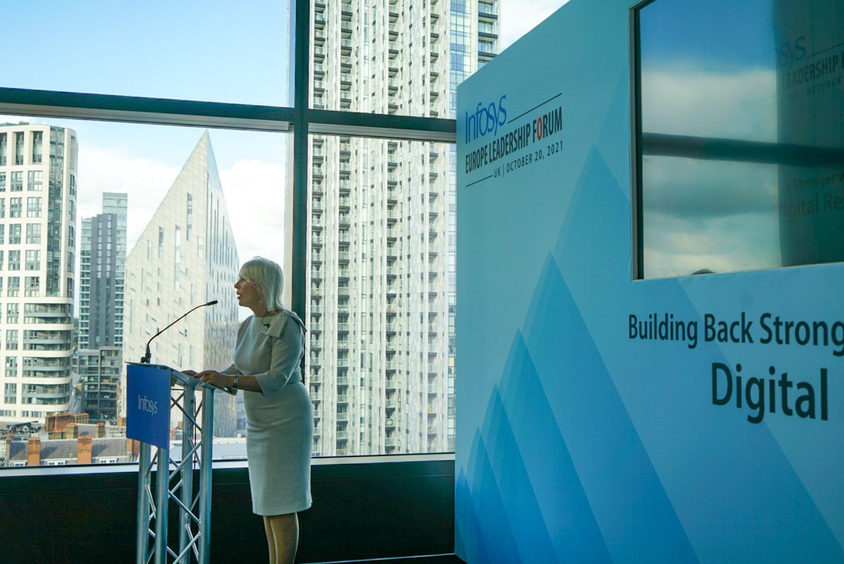 NadineDorries's tweet photo. I’m determined to make sure people in every part of the country benefit from the digital revolution.

At the @Infosys Europe Leadership Forum, I told industry leaders that we must work together to upskill the UK workforce &amp; attract people from all backgrounds into digital roles. https://t.co/uh4XCG26YD