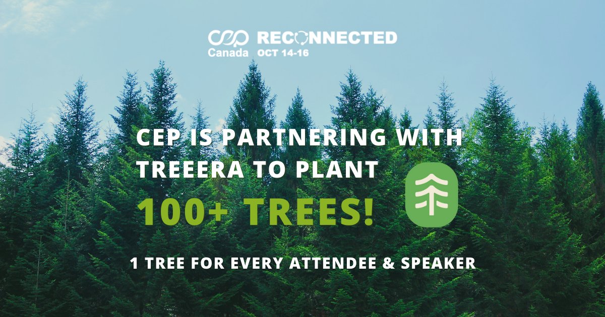 CEPCalgary's tweet image. Today we have exciting news! In #partnership with @treeeraco, we will be planting one tree in honour of each speaker and attendee. That is a total of over 100  #trees! Thank you to everyone for helping make #cepreconnected a success!