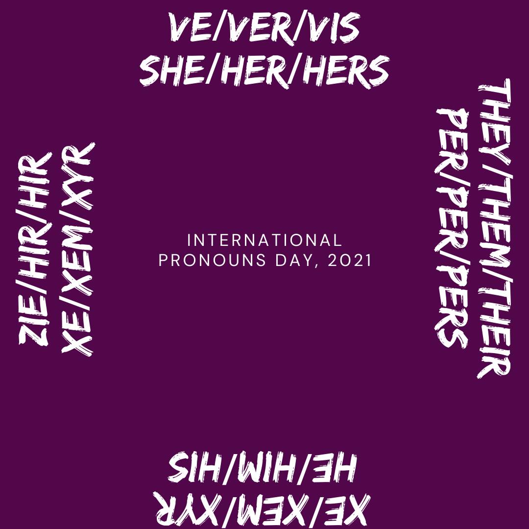 Today is #InternationalPronounsDay. It's a day that aims to make respecting, sharing, and educating about personal pronouns commonplace. Learn more: pronounsday.org/resources.