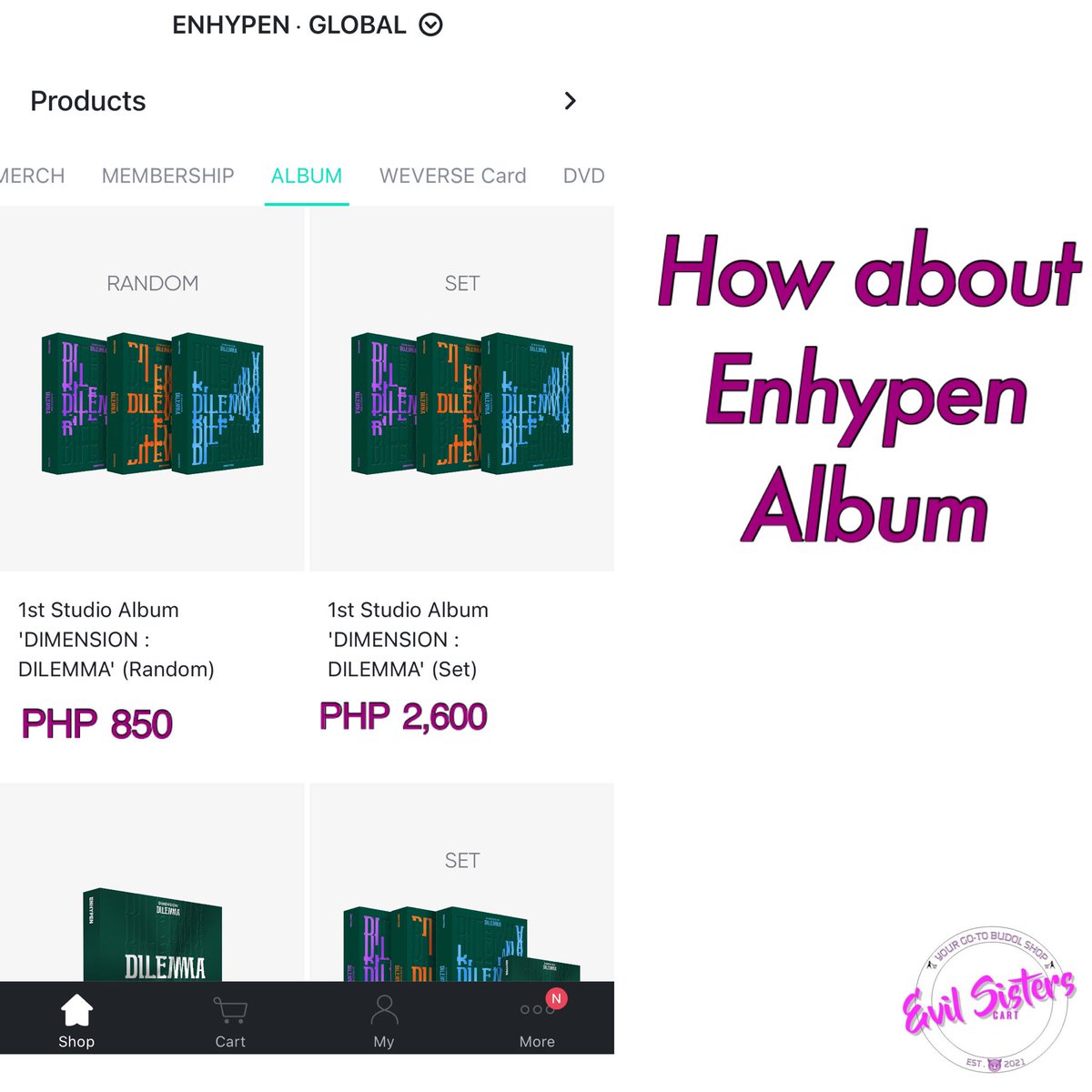 evilsisterscart's tweet photo. #ES_updates #ENHYPEN Album Pre-order #interested DM us https://t.co/mTDqdFInaj