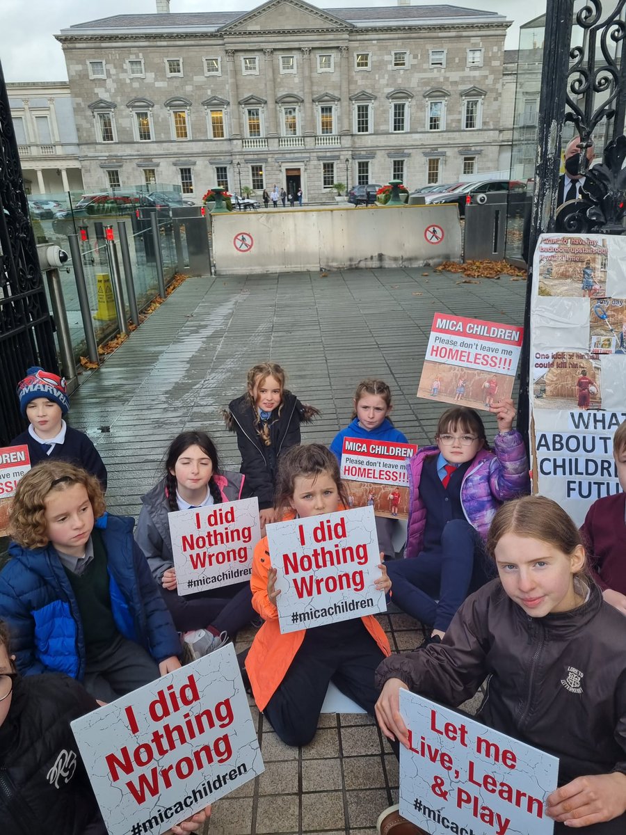 ProfPaulDunlop's tweet photo. How much longer do the kids have to wait to learn about the fate of their home.. will it be a future full of hope or full of despair @MichealMartinTD @DarraghOBrienTD @LeoVaradkar #micachildren #micaredress https://t.co/g28sxlqoEM