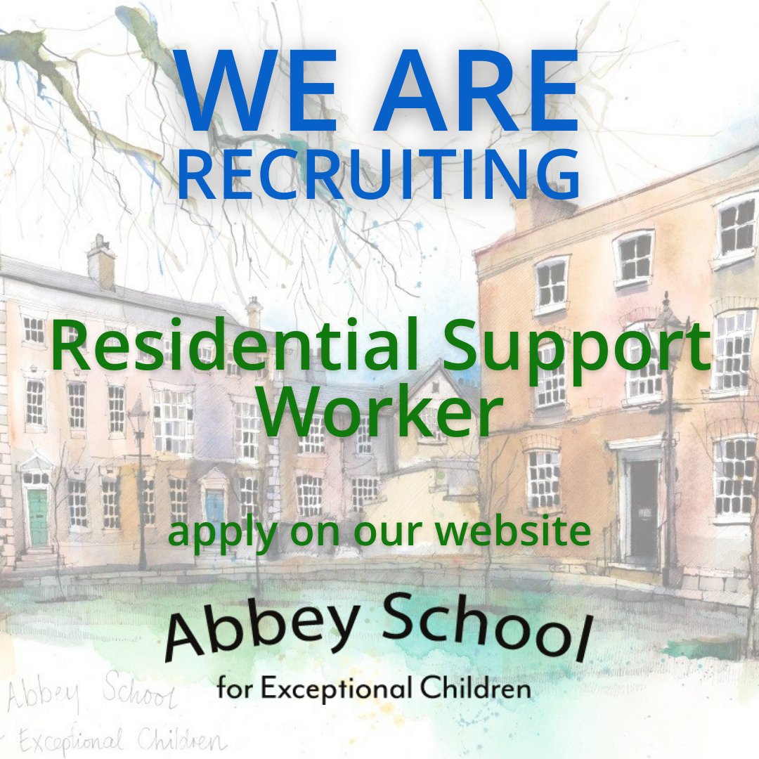 We’re recruiting a Residential Support Worker to be a part of our team and fully supporting the daily needs of our young people to deliver the highest quality of care to those who reside in Abbey Green Residential Setting. Find out more:  abbeyschool.com/residential-su…