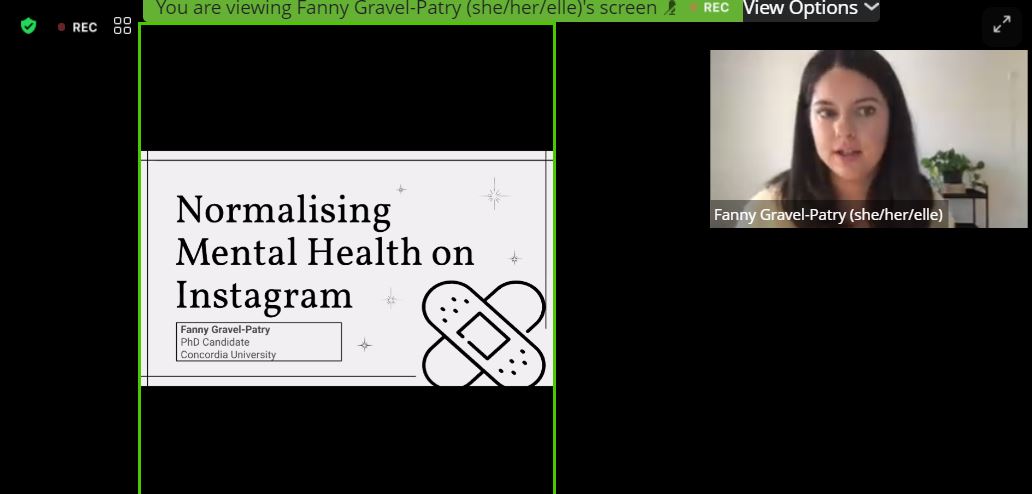 CMHA_NTL's tweet photo. Thank you @Fanny_Patry for your insightful breakout session on how women are using Instagram to normalize conversations about #MentalHealth and #MentalIllness. #MH4A #DeconstructingNormal https://t.co/QTjFLH1vuW