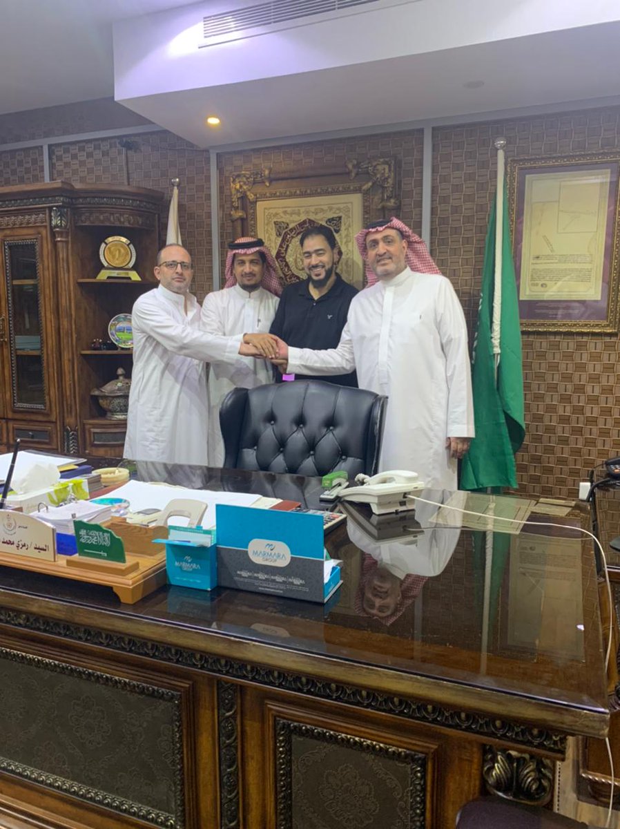Marmaragroupsa's tweet photo. توقيع شراكة إستراتيجية لخدمات المٌعتمرين بين مجموعة مرمرة السعودية وشركة مدى الرائدة في مجال العمرة والفنادق يتقدمها السيد / رأفت الكتبي رئيس مجلس الإدارة والاستاذ / محمد رضا الرئيس التنفيذي لشركة مدى 
#تاشيرات_العمرة #فنادق #مواصلات #طيران #مكة #المدينة https://t.co/YGEEDjPeON
