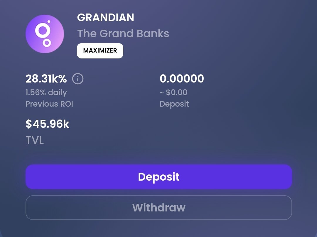 Attention all Jetpilots!📣

Fly over to the #GRANDBANKS, deposit your #WINGS-BNB JLP and farm $GRAND with a juicy APY!✈

Still 0.75% daily!👀🔥

Stake your freshly harvested #GRAND in the single or GRANDIAN vault and earn even more!!🥳

#GRAND #BSC  #JETSWAP #WINGS