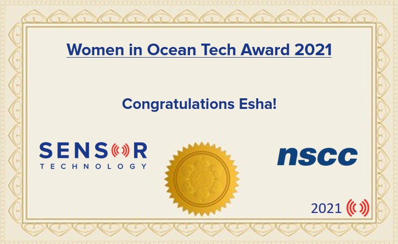sensor_tech's tweet photo. Congratulations to Esha for receiving the Sensor Technology Ltd Women in Ocean Tech Award! We are honoured to help you through your academic journey and wish you continued success in the ocean technology field.

#whatyousendoutcomesback #thescienceofsound #bespokeacoustictech https://t.co/O6kV0OQRXA