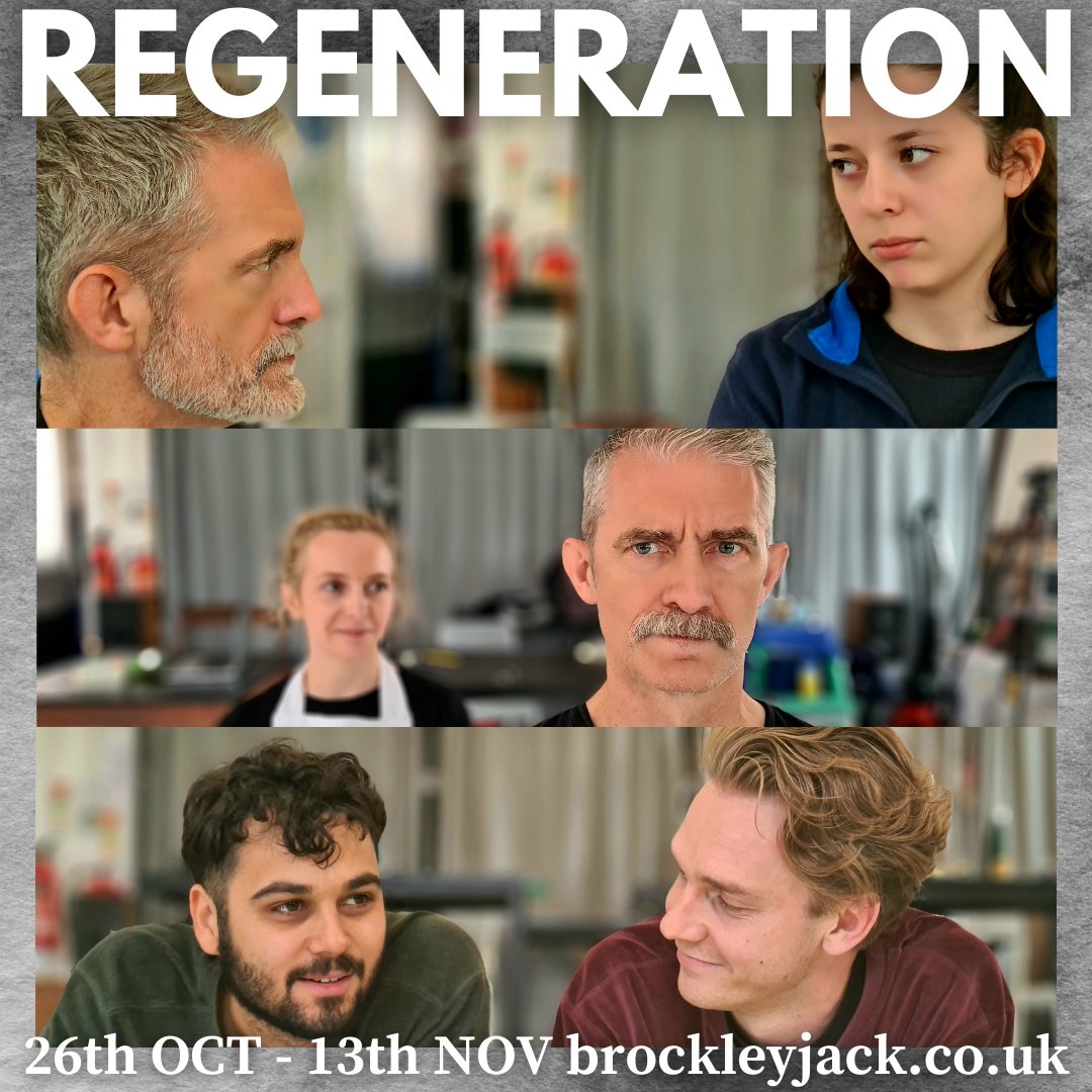 Regeneration opens in UNDER A WEEK <a href="/BrocJackTheatre/">Jack Studio Theatre</a> ! This is a gorgeous tale of a disaffected officer, a doctor who must choose between his Oath and his Duty to King &amp; Country,  and a pair of flourishing queer poets.
brockleyjack.co.uk/jackstudio-ent…