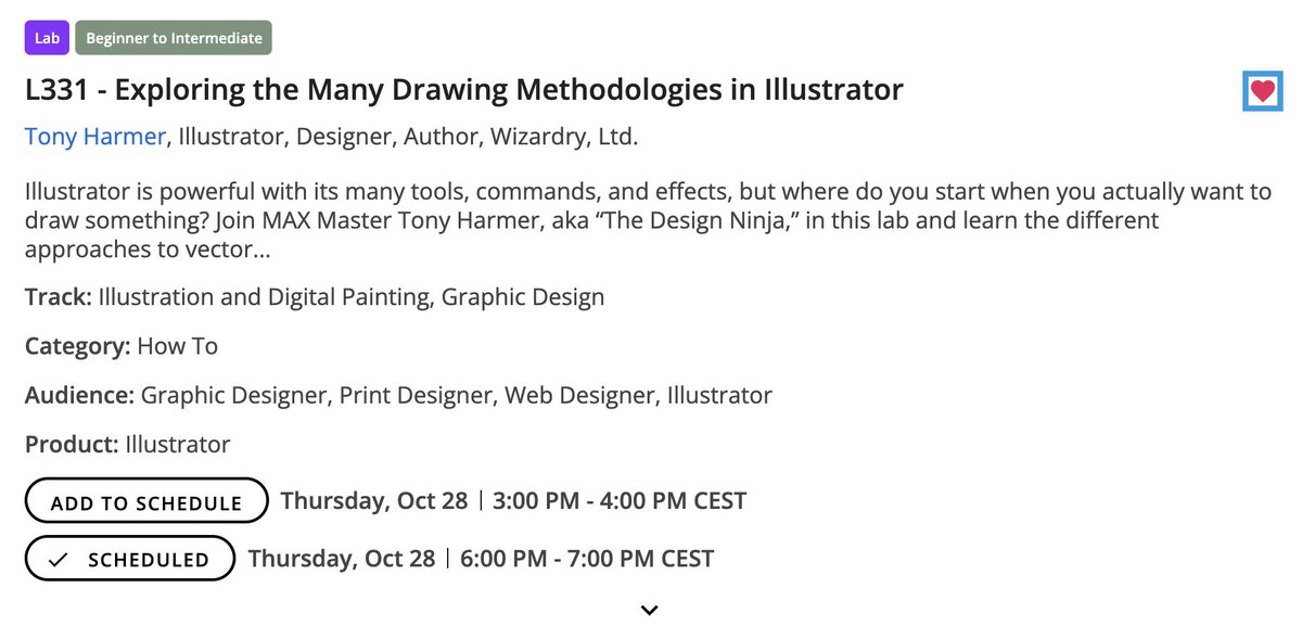 The great <a href="/tonyharmer/">Tony Harmer</a> in #AdobeMAX... scheduled! Looking forward to MAX my friend!