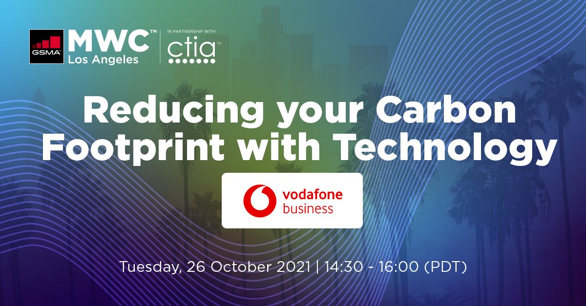 MWCHub's tweet photo. During their partner program session at #MWCLA21, @VodafoneBiz will explore how you can reduce your carbon footprint with technology.
Find out more here 👉 https://t.co/uhuZNo6q5G https://t.co/kByJWe7F10